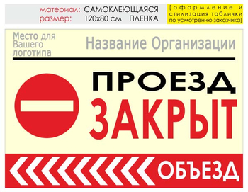 Информационный щит "объезд слева" (пленка, 120х90 см) t12 - Охрана труда на строительных площадках - Информационные щиты - . Магазин Znakstend.ru